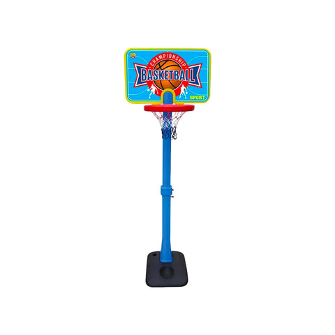 Basketballkorb mit höhenverstellbarer Platte von 136 bis 182 cm und inklusive Ball