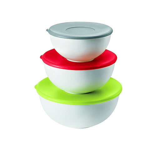 Set 3 Contenitori Con Coperchi In Plastica