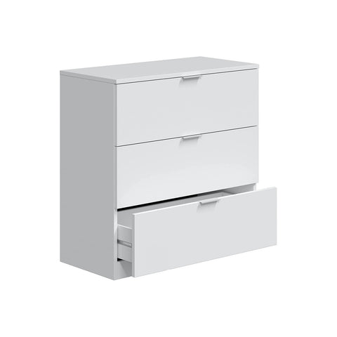 Cassettiera A 3 Cassetti Bianco 77x38x80cm