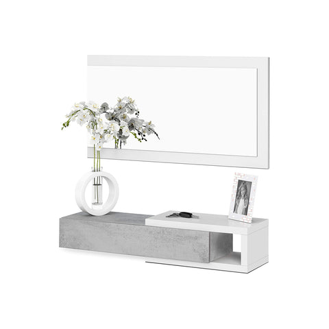 Flurgarderobe mit Spiegel 95x19x26cm