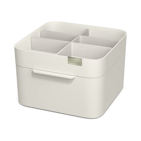Kosmetik-Organizer mit Schublade und 10 Trennwänden Weiß