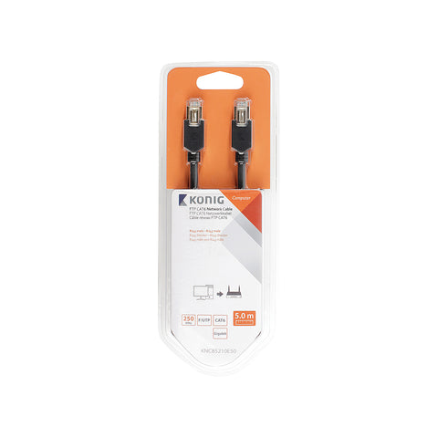 Netzwerkkabel Cat6 RJ45 Schwarz 5m