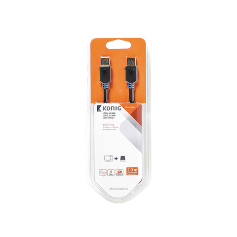 immagine-1-konig-cavo-usb-30-maschio-a-maschio-a-2m-ean-5412810227440