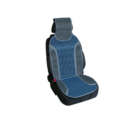 Autositzauflage mit Bambusfaser-Rückenlehne, blau