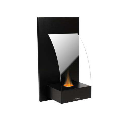 Bioethanol-Wandkamin Estia Schwarz