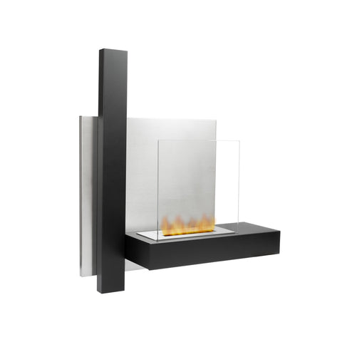 Bioethanol-Wandkamin Minosse Schwarz