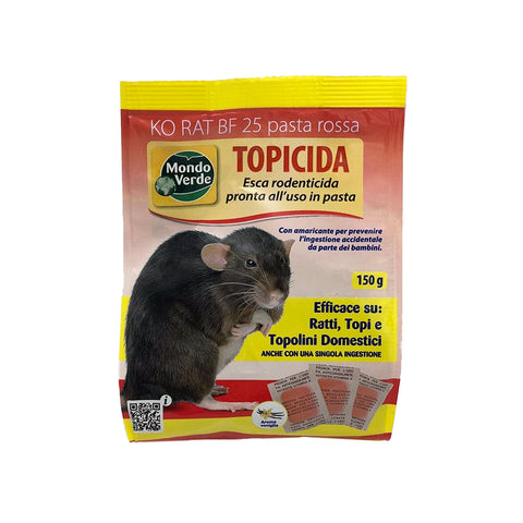 immagine-1-mondoverde-topicida-esca-in-grano-rosso-per-topi-140g-ean-8012526051932