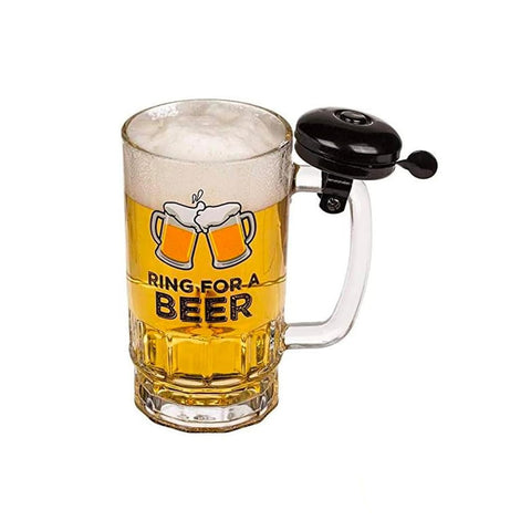 Bierkrug "Ring For A Beer" mit Glocke 500ml