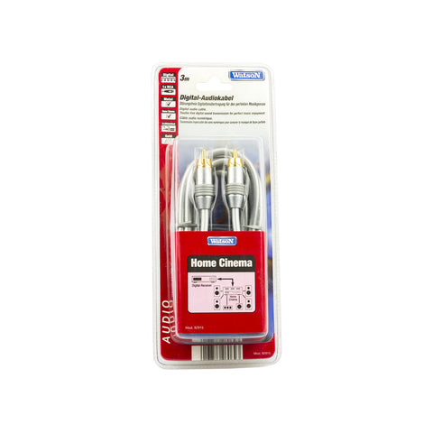 Koaxial-Audio-Cinch-Kabel mit Goldbeschichtung 3m
