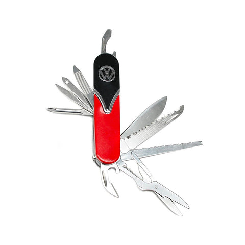 Taschenmesser im VW-Stil mit 10 Funktionen aus Metall