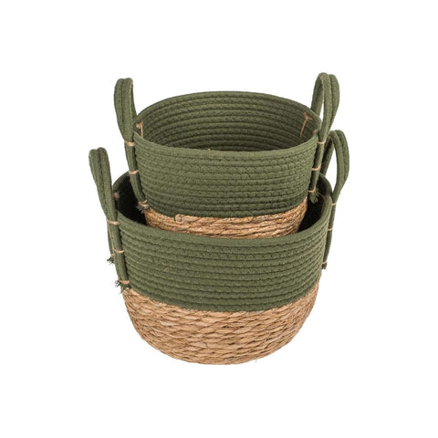 Set 2 Aufbewahrungskörbe aus Seegras 18/20cm