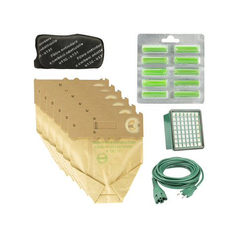 Set 12 Beutel + 20 Duftchips + 2 Hepa + 2 Aktivkohlefilter + 7M Kabel Passend für VK130/131