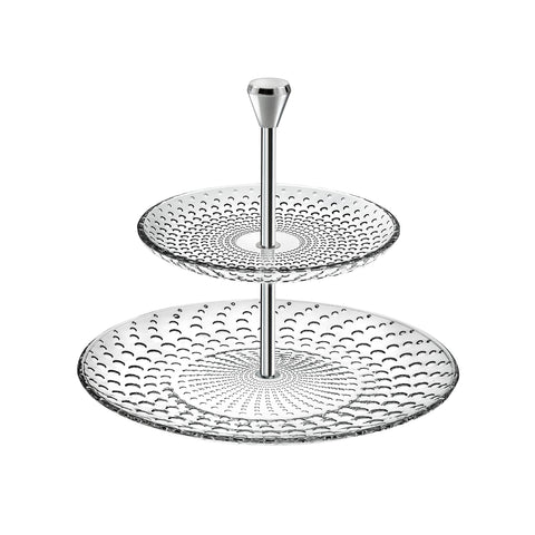 Etagere Galassia aus Glas, 2 Etagen