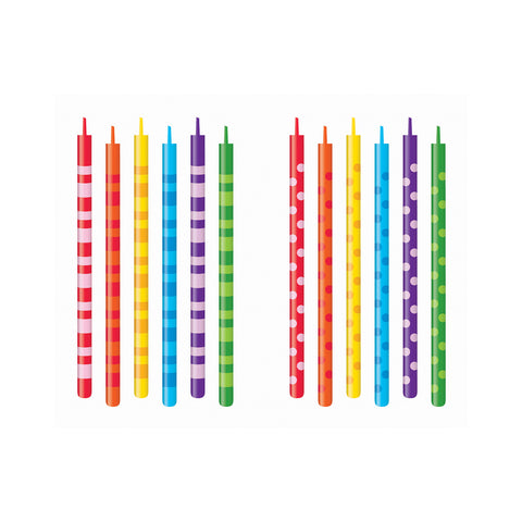 Set 12 Candeline Per Torte 10cm