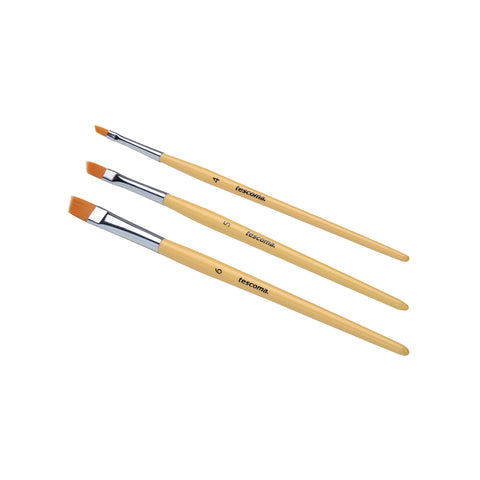 Set mit 3 Pinseln zum Dekorieren von Torten und Tellern