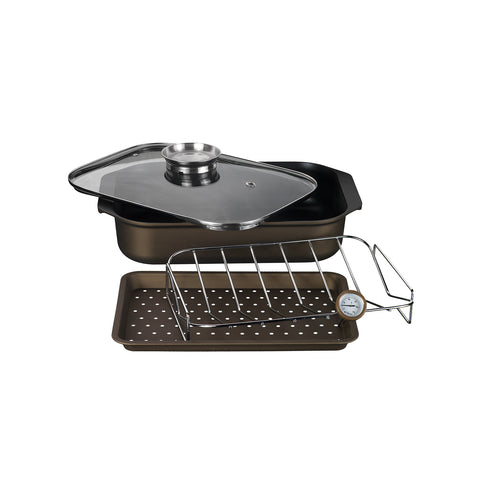 Antihaft-Bräter Diamantea aus geschmiedetem Aluminium 34x25 cm
