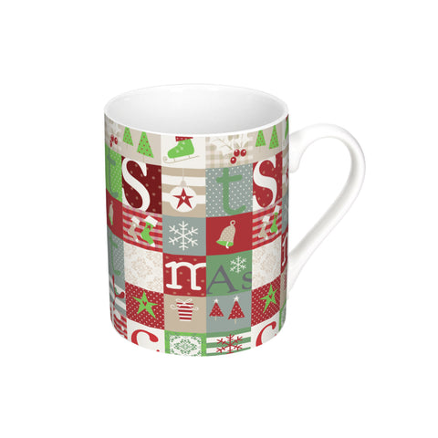 Tazza Patchwork con decorazioni Natalizie 35cl