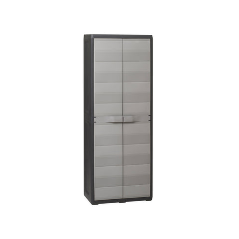 Besenschrank Elegance Schwarz/Taubengrau