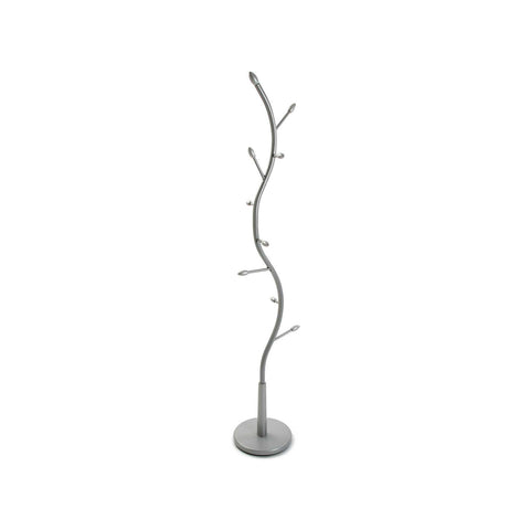 Garderobenständer mit 9 Haken Silber 185cm
