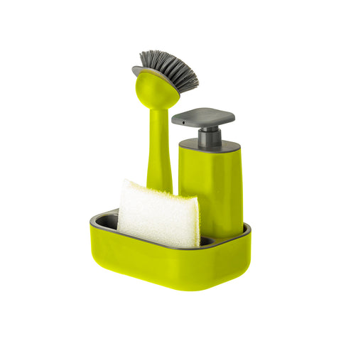 Grünes Spender- und Küchenbürsten-Set
