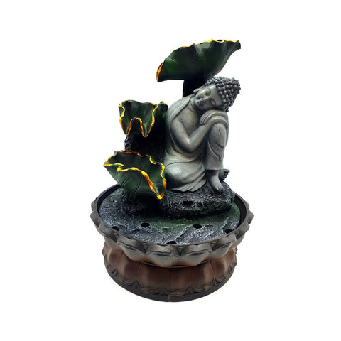 Fontana Decorativa Buddha Thailandese Con Pompa 30x21cm