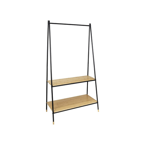 immagine-1-wenko-armadio-appendiabiti-a-soppalco-a-2-ripiani-in-bambu-e-asta-trasversale-ean-4008838395110