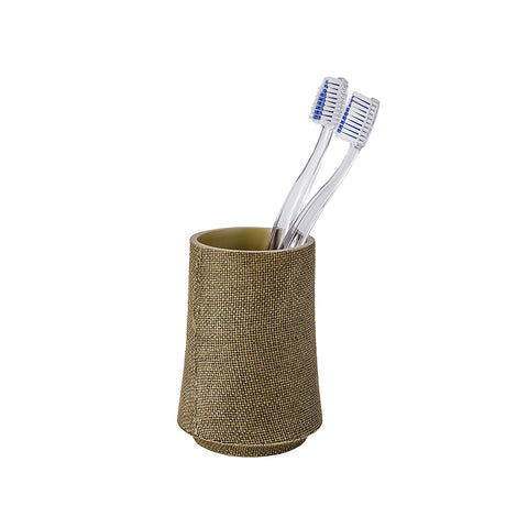 Zahnputzbecher aus Polyresin Jute
