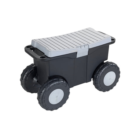 Gartenwagen XXL mit 4 Rädern und Sitzabdeckung