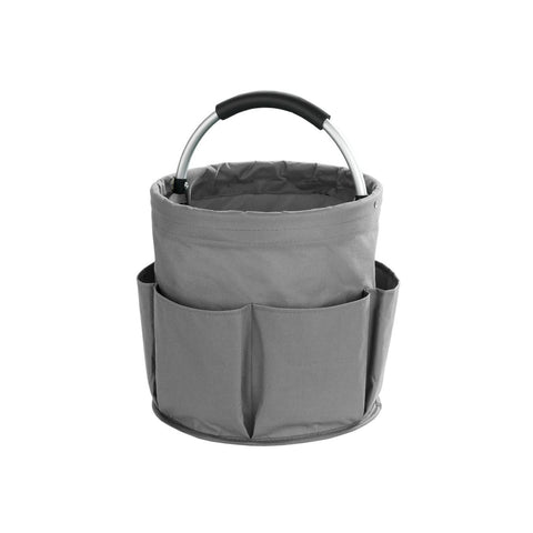 Faltbarer Organizer-Korb für Garten und Reinigung Grau
