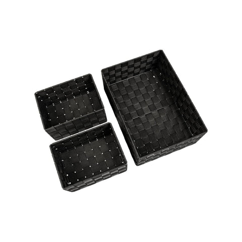 Set mit 3 Adria Organizer Universalbehältern, Schwarz