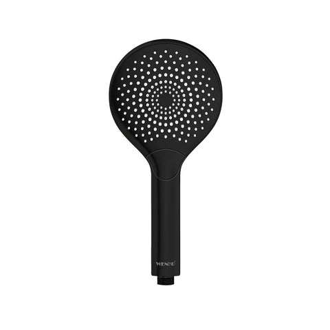 immagine-1-wenko-soffione-doccia-watersaving-nero-opaco-d-12cm-ean-4008838337431