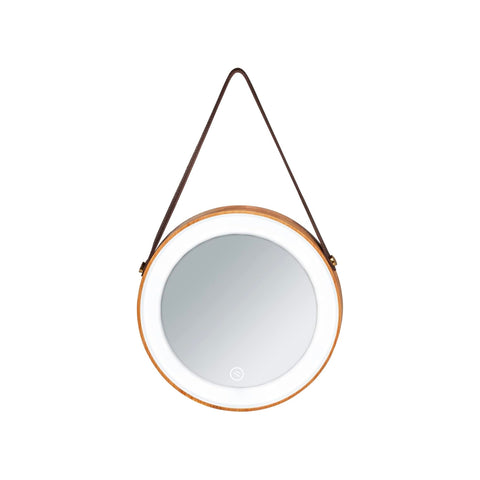 Usini Bambus-Wandspiegel mit LED