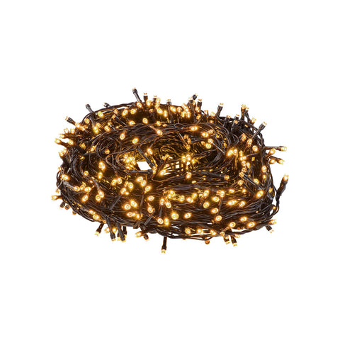 Lichterkette für den Außenbereich, 500 weiße Lichter, 25 m