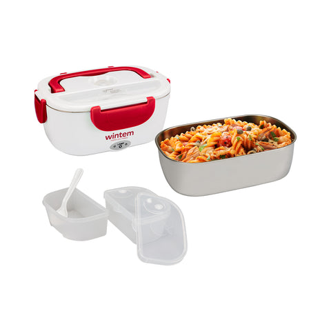 Lunchy Box Speisewärmer aus rotem Stahl