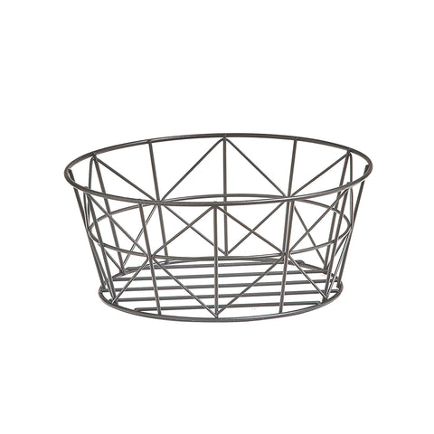 Obstkorb Metallvase Schwarz
