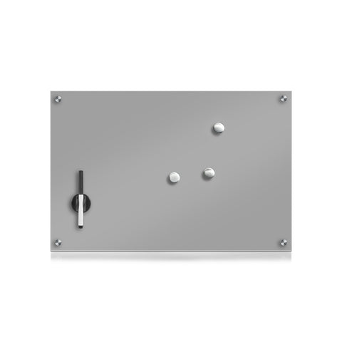 immagine-1-zeller-lavagnetta-memo-in-vetro-grigio-60x40cm-ean-4003368116662
