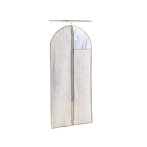 Kleidersack aus Stoff mit Fenster Beige