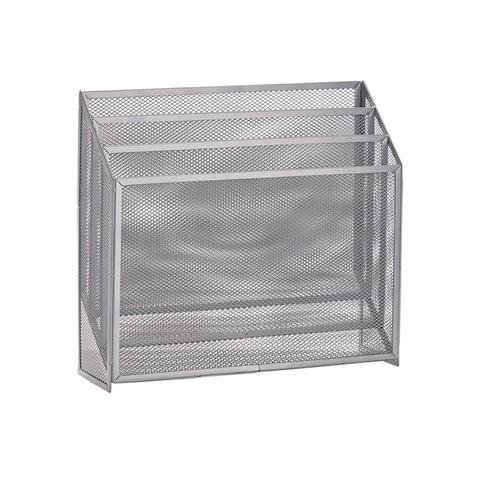 Zeitschriftenhalter Metall Silber 32x9x29,5cm