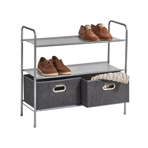 Metallregal 2 Schubladen 80x31x72,5cm