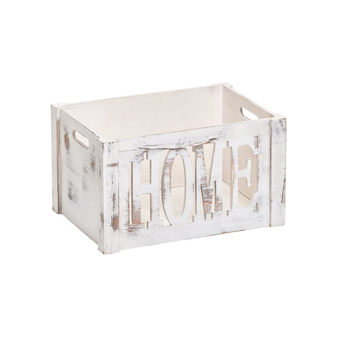 Weiße Organizer-Holzkiste 35x25x20cm