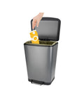 immagine-3-wenko-pattumiera-easy-close-studio-grigio-30l-ean-4008838241295